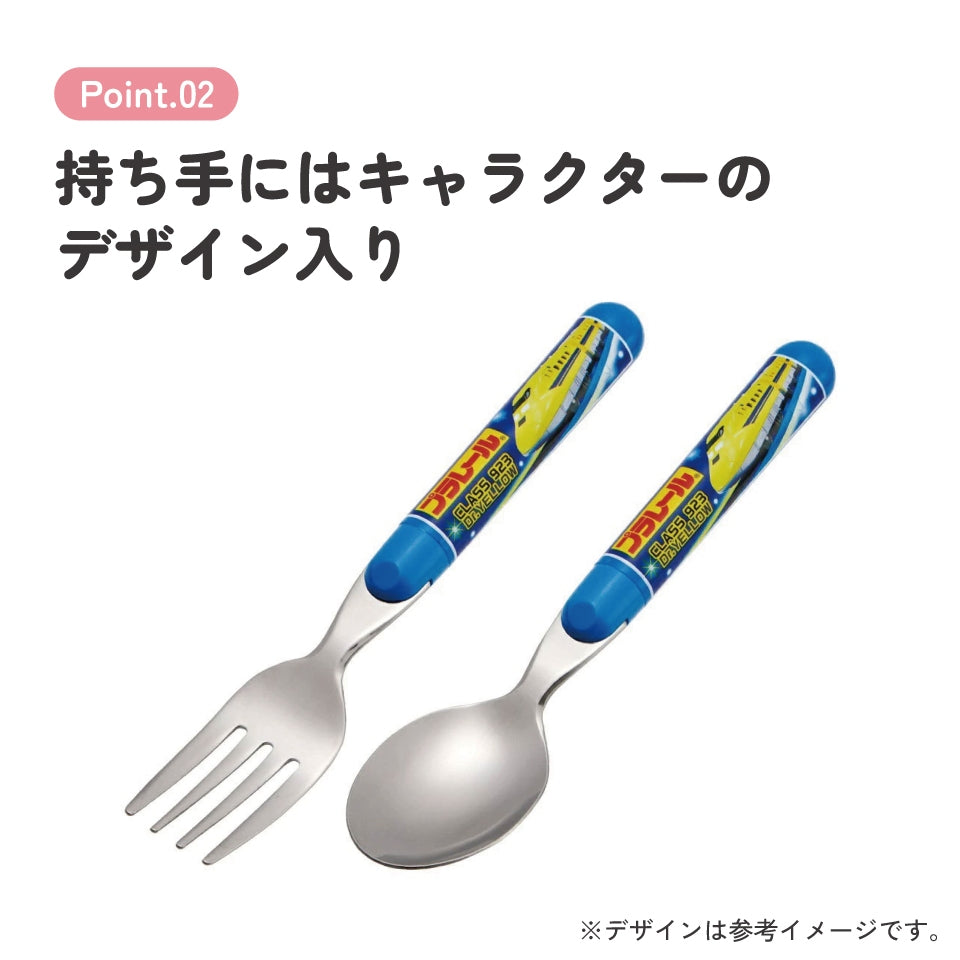 不鏽鋼兒童湯叉組 工程車 恐龍 新幹線 兒童餐具 湯匙 叉子 學習餐具 卡通餐具