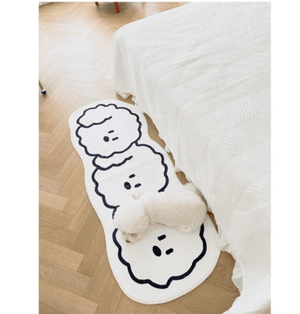 冬季保暖｜三隻狗狗床邊毯，防滑溫暖地墊 - 富士通販