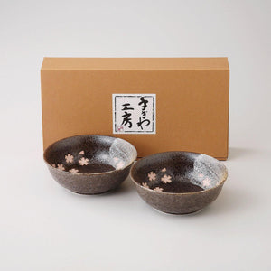 日本製美濃燒櫻之舞碗-兩入盒裝 - 富士通販