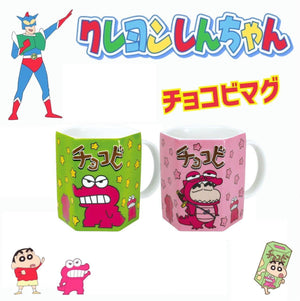 日本卡通蠟筆小新六角造型馬克杯-小熊餅乾｜鱷魚小新-兩款可選 - 富士通販