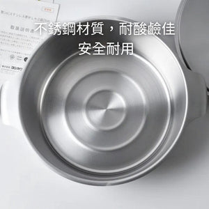日本製 吉川 不鏽鋼湯鍋 26cm│附鍋蓋 雙耳湯鍋 3.8L IH 燉鍋 廚房用具 - 富士通販