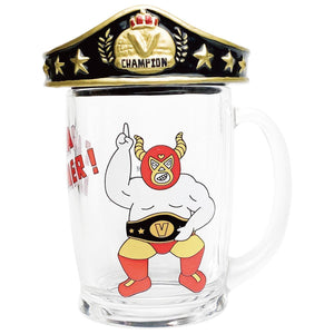 日本摔角選手啤酒杯 (附小菜碟) - 富士通販
