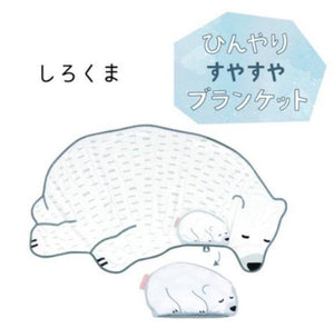 日本涼感收納毯 北極熊 鯨魚 - 富士通販