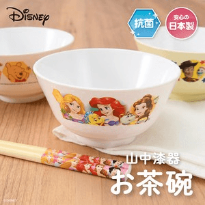 日本製 兒童迪士尼白色抗菌碗 - 富士通販