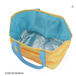 天空藍/太陽橙保冷袋 (大/ 小)，保冷保溫一次滿足，收納摺疊超方便 - 富士通販