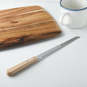 日本製 燕三條 木柄不鏽鋼麵包刀｜吐司刀 粗齒麵包刀 烘焙工具 - 富士通販