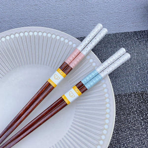 日本製圓點木筷｜藍色點點/粉色點點 - 富士通販