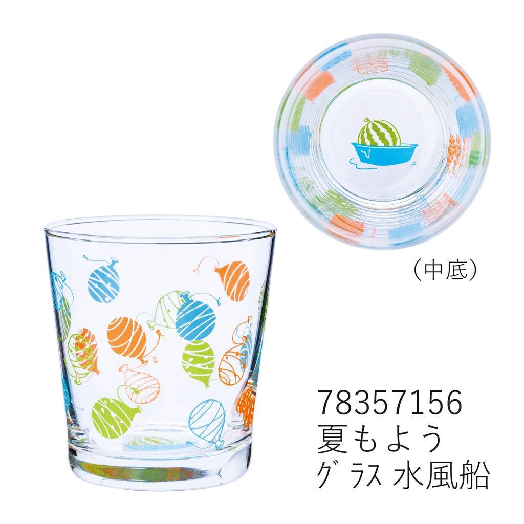 夏日玻璃杯 透明杯 水杯 玻璃杯 茶杯–金魚/風扇/水風船/牽牛花/風鈴 - 富士通販