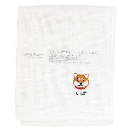 日本製 柴犬刺繡廚房抹布 洗碗布 擦拭布│吸水 快乾 家務清潔 - 富士通販