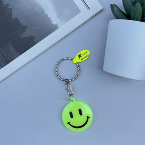 日本製 螢光鑰匙圈 吊飾 鑰匙圈 吊飾圈 反光鑰匙圈 微笑吊飾 - 富士通販