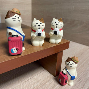 日本 旅行貓公仔系列 手提箱貓咪 吃飯糰貓咪｜辦公桌擺飾 公仔 居家擺件 - 富士通販