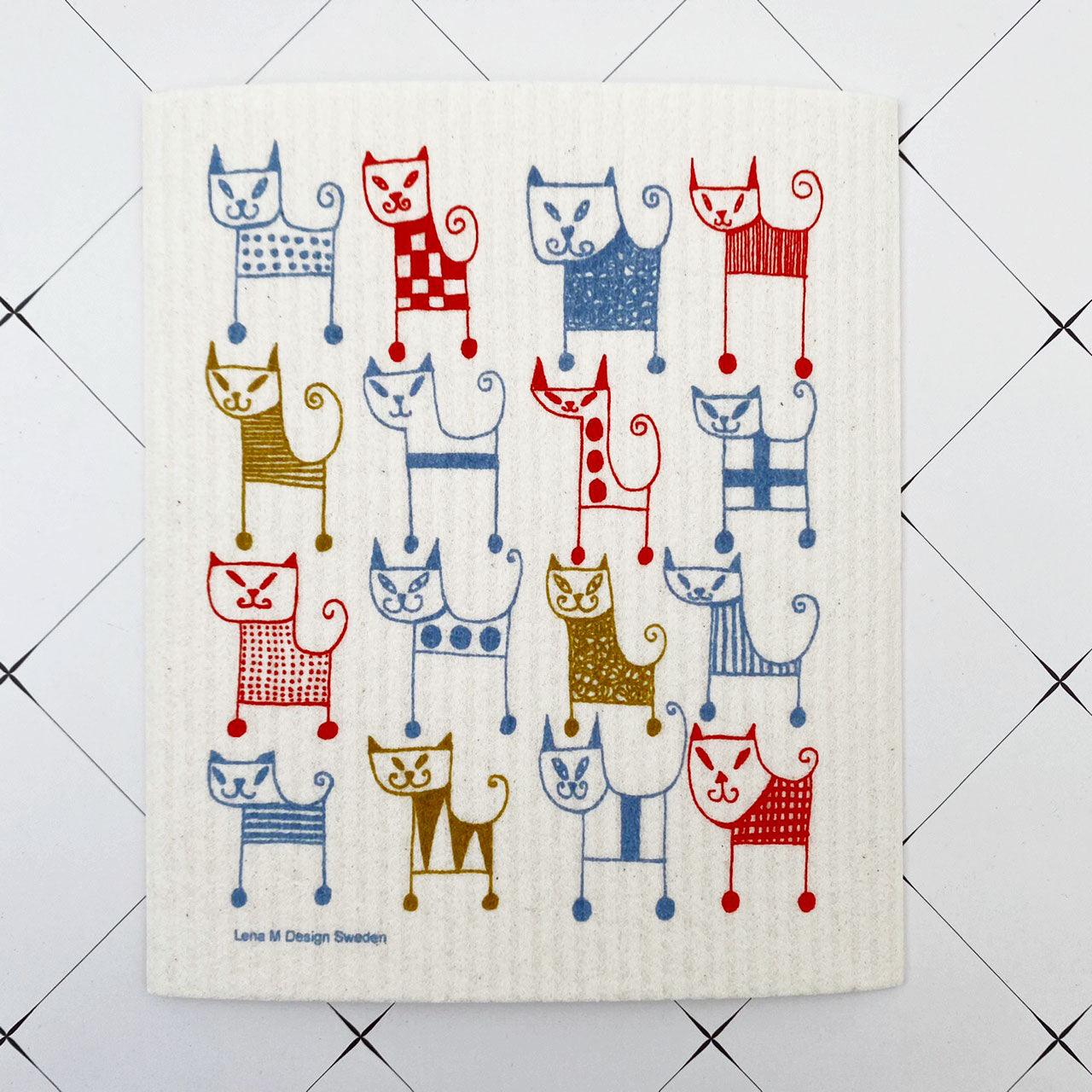 德國製造 不掉棉絮纖維素抹布 貓咪系列｜強力吸水 速乾抗菌 不留水痕 - 富士通販