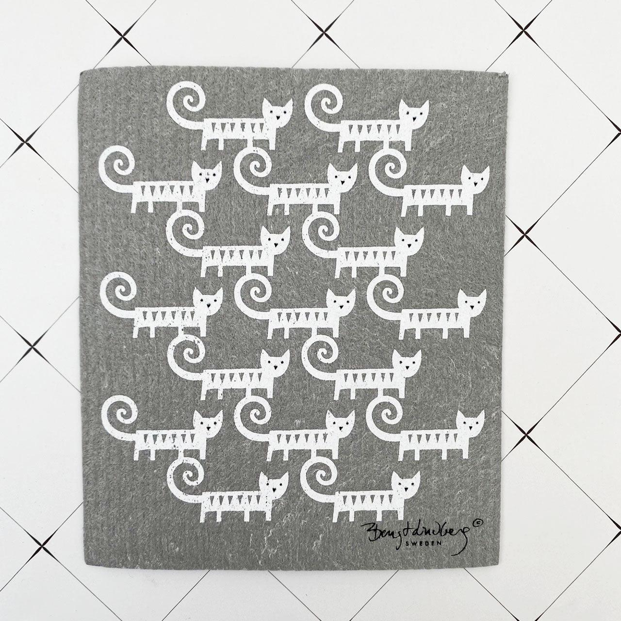 德國製造 不掉棉絮纖維素抹布 貓咪系列｜強力吸水 速乾抗菌 不留水痕 - 富士通販