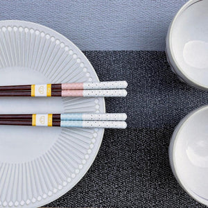 日本製圓點木筷｜藍色點點/粉色點點 - 富士通販