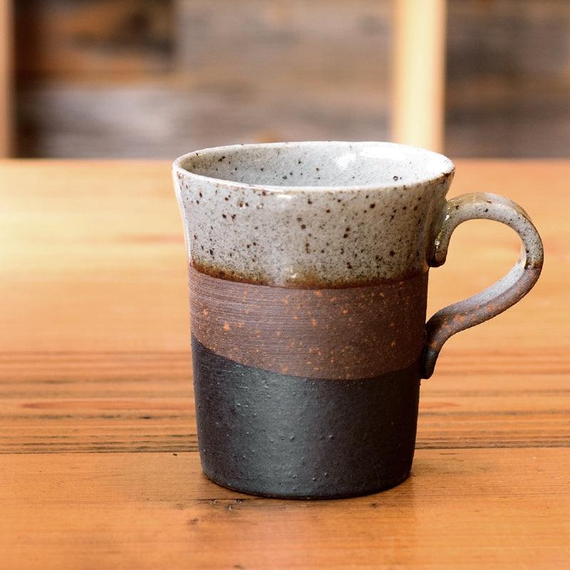 三色馬克杯 陶瓷杯 咖啡杯 水杯 馬克杯 手工製造 居家杯 茶杯 陶瓷茶杯 - 富士通販