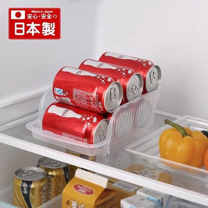 日本製 Inomata 冰箱 飲料罐分隔收納籃｜冰箱收納盒 廚房收納盒 廚房收納架 - 富士通販