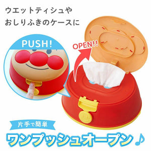 日本製 麵包超人 濕紙巾盒 | 附一包純水99.9%濕紙巾 60抽 - 富士通販