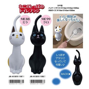 日本空運 黑色 貓咪 廁所 浴室 馬桶刷 - 富士通販