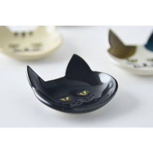日本製 美濃燒 黑貓造型餐具｜筷架 湯匙架 醬料碟 小碟子 - 富士通販
