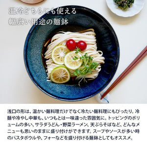 日本製 窯變釉 靛藍深碗｜丼飯碗 湯麵碗 拉麵碗 - 富士通販
