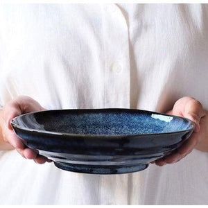 日本製 窯變釉 靛藍深盤｜日式料理 中式料理 西式料理 - 富士通販