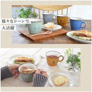日本製 美濃燒 動物 剪影｜大容量馬克杯 湯杯 陶瓷盤 - 富士通販