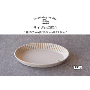 日本製 美濃燒 華蝶扇橢圓長盤│點心盤 小菜盤 - 富士通販