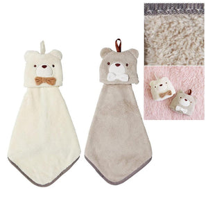 日本製 動物擦手巾│可收納 珊瑚絨 小方巾 隨身攜帶 - 富士通販