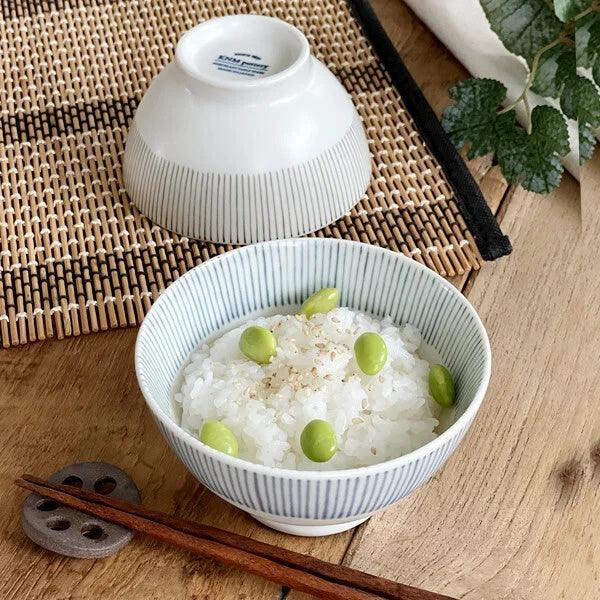 日本製 美濃燒 藍色 咖啡色 十草茶碗｜飯碗 湯碗 陶瓷碗 兒童碗 - 富士通販