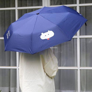 韓國 Romane 藍色 狐狸 輕量 折疊傘 - 富士通販