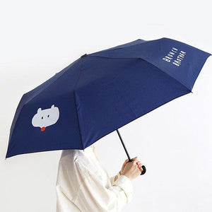 韓國 Romane 藍色 狐狸 輕量 折疊傘 - 富士通販