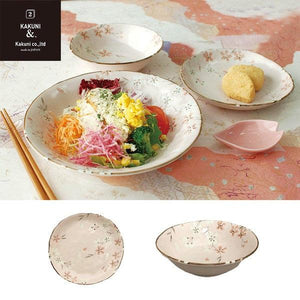 日本製 美濃燒 櫻花 湯碗 餐碗 水果盤 甜點盤 深盤 - 富士通販