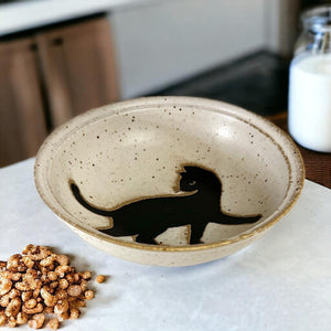 日本製 BLUT'S rokuro 六魯 六魯 黑貓回頭看 麥片碗 寵物碗 沙拉碗 - 富士通販