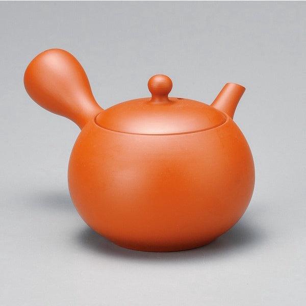 日本製常華燒朱紅陶瓷茶壺側把壺– 富士通販