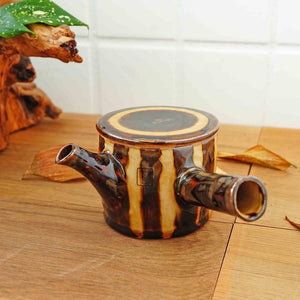 日本製 六魯 焦糖琥珀色 日式茶壺 - 富士通販