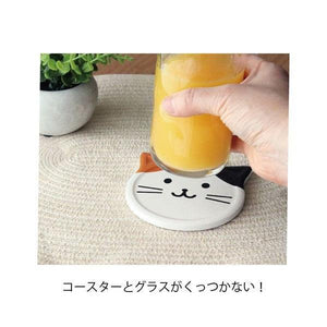 日本 貓咪陶瓷吸水杯墊｜陶瓷杯墊 隔熱墊 吸水杯墊 - 富士通販