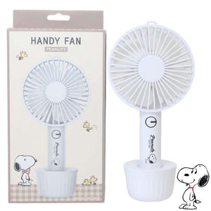 日本 史努比 Snoopy 白色 手持風扇｜usb風扇 桌上型電風扇 - 富士通販